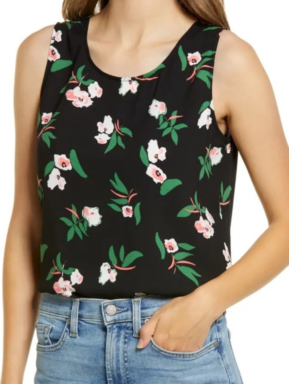 ​Halogen Floral Sleeveless Blouse.